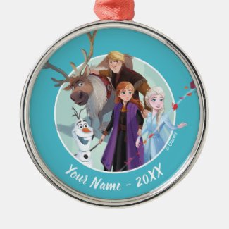 Frozen 2: Anna, Elsa & Friends | Change Metal Ornament