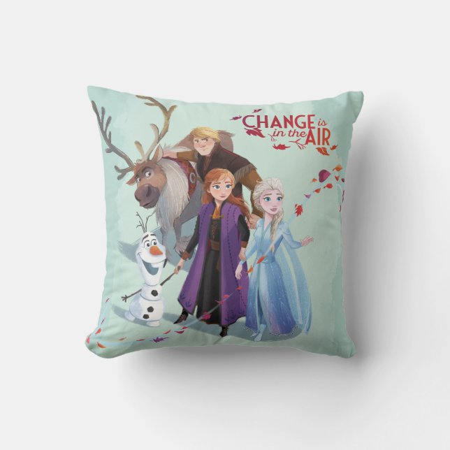 Frozen 2: Anna, Elsa & Friends | Change Throw Pillow (Front)
