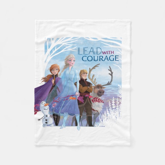 Frozen 2: Anna, Elsa, & Friends | Courage Fleece Blanket (Front)