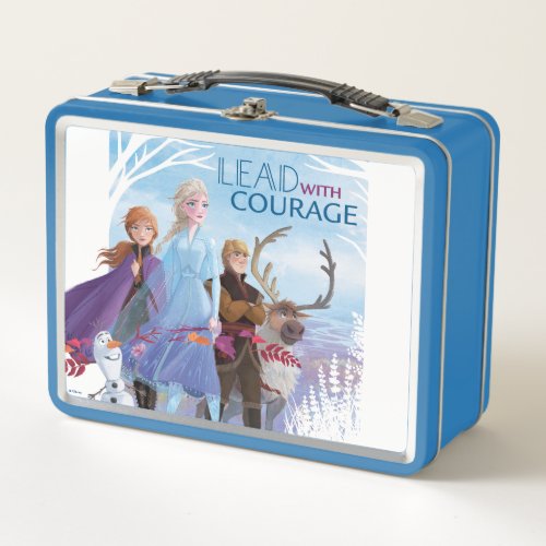 Frozen 2 Anna Elsa  Friends  Courage Metal Lunch Box