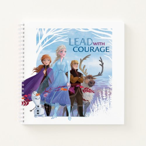 Frozen 2 Anna Elsa  Friends  Courage Notebook