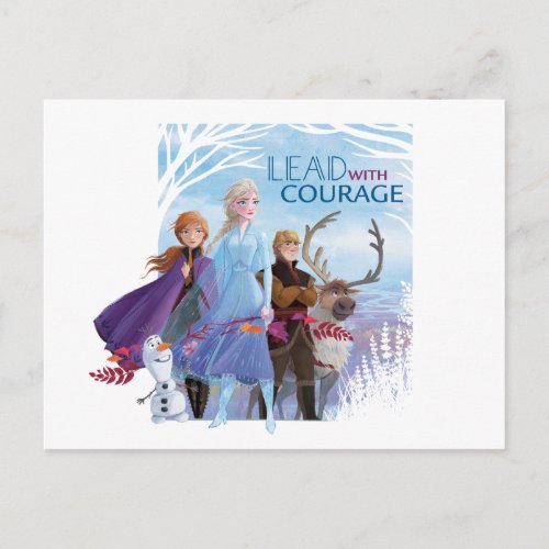 Frozen 2 Anna Elsa  Friends  Courage Postcard