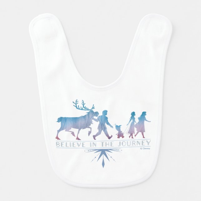 Frozen 2: Anna, Elsa & Friends | The Journey Baby Bib (Front)