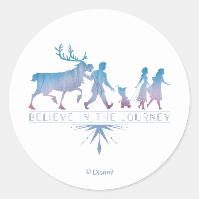 Frozen 2: Anna, Elsa & Friends | The Journey Classic Round Sticker (Front)