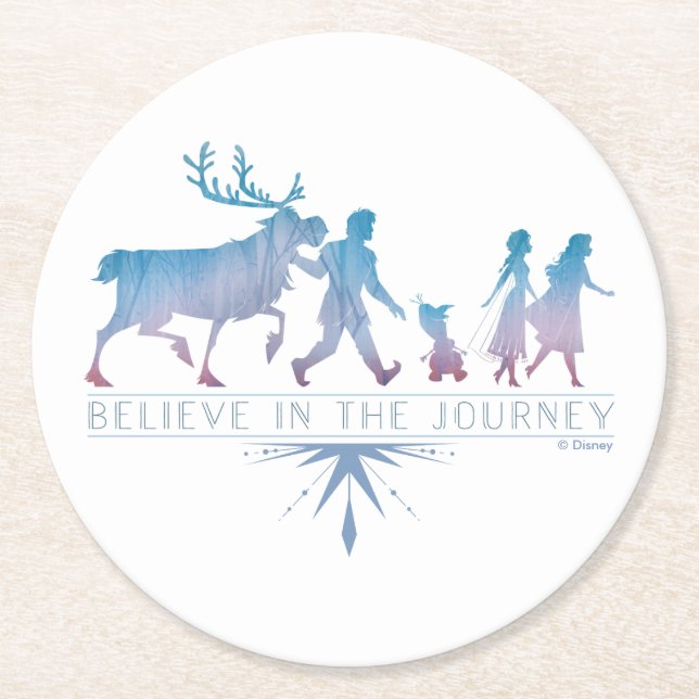 Frozen 2: Anna, Elsa & Friends | The Journey Round Paper Coaster (Front)
