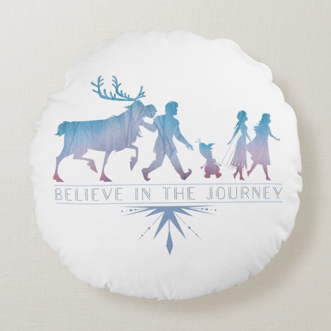 Frozen 2: Anna, Elsa & Friends | The Journey Round Pillow (Front)