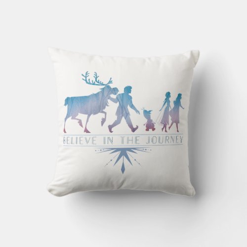 Frozen 2 Anna Elsa  Friends  The Journey Throw Pillow