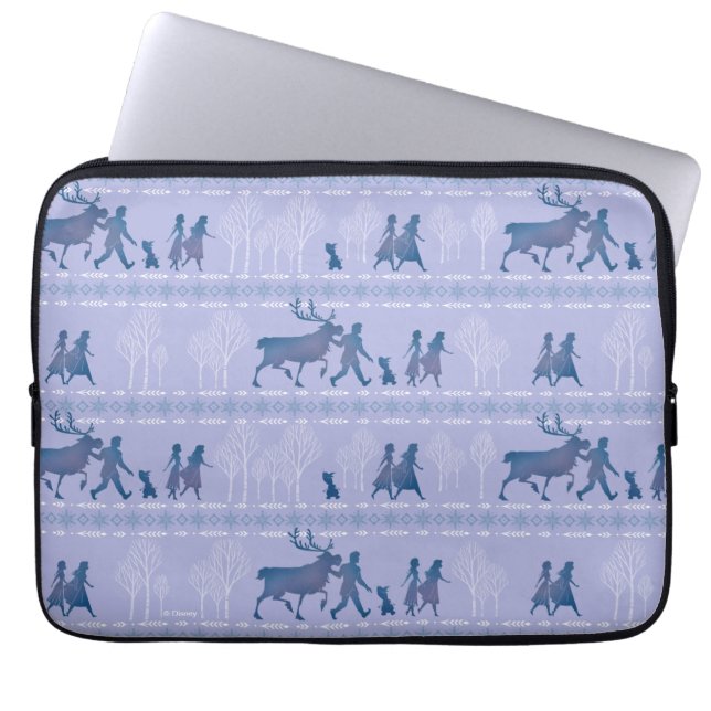 Frozen 2: Anna, Elsa, & Friends Winter Pattern Laptop Sleeve (Front)