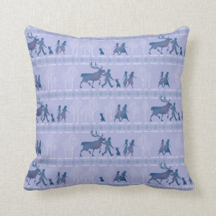 Frozen 2: Anna, Elsa, & Friends Winter Pattern Throw Pillow