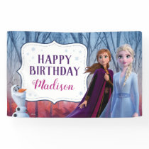 Frozen 2 - Anna & Elsa Happy Birthday Banner