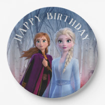 Frozen 2 - Anna & Elsa Happy Birthday Paper Plates