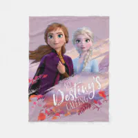 Frozen 2 Anna Elsa My Destiny s Calling Fleece Blanket Zazzle