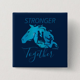 Frozen 2: Anna, Elsa, & Nokk Watercolor Graphic Button