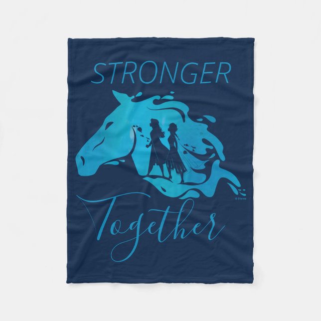 Frozen 2: Anna, Elsa, & Nokk Watercolor Graphic Fleece Blanket (Front)