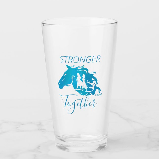 Frozen 2: Anna, Elsa, & Nokk Watercolor Graphic Glass (Front)