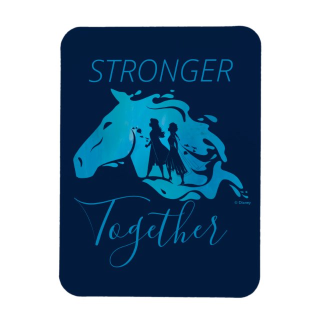 Frozen 2: Anna, Elsa, & Nokk Watercolor Graphic Magnet (Vertical)