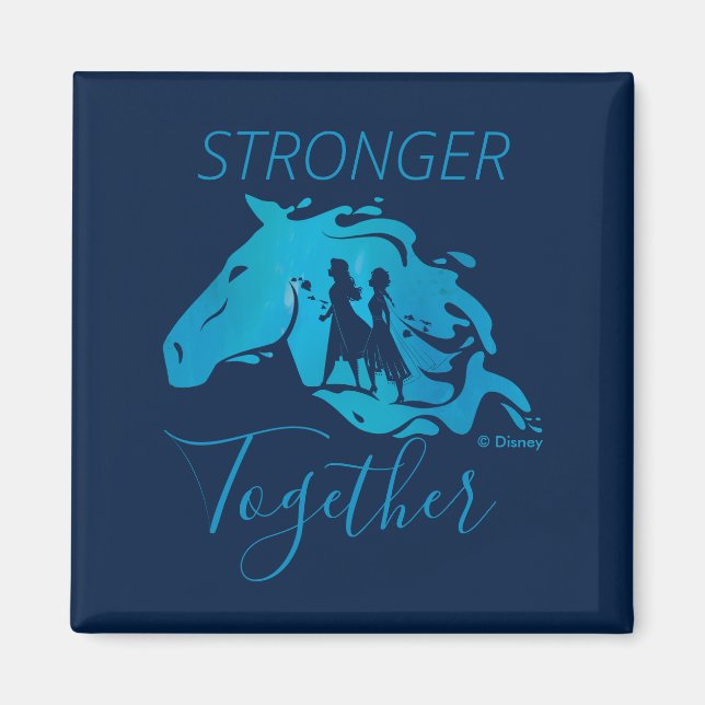 Frozen 2: Anna, Elsa, & Nokk Watercolor Graphic Magnet (Front)