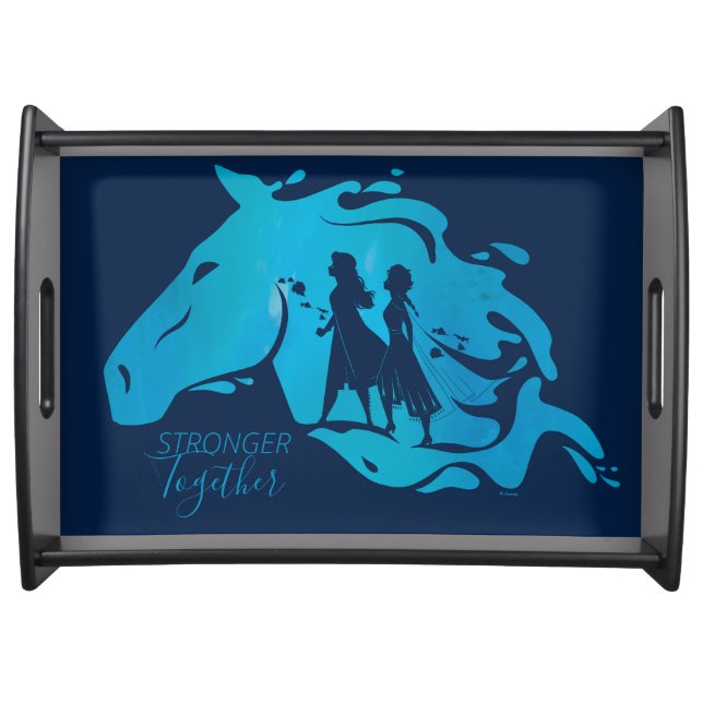 Frozen 2: Anna, Elsa, & Nokk Watercolor Graphic Serving Tray (Front)