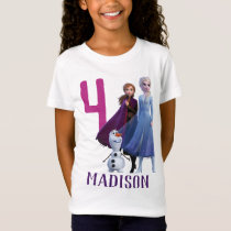 Frozen 2 - Anna, Elsa & Olaf Birthday Girl T-Shirt