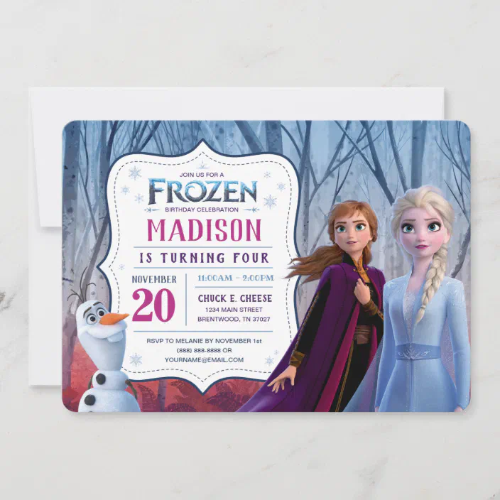 Frozen Invitation Anna Elsa Invitation Frozen 2 Invitation Frozen II Invitation Frozen 2 Birthday Invitation