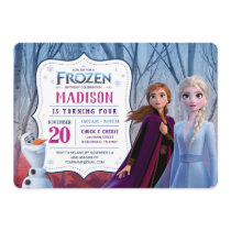 Frozen 2 - Anna, Elsa & Olaf Birthday Party Invitation