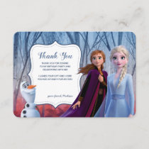 Frozen 2 - Anna, Elsa & Olaf Birthday Thank You Invitation