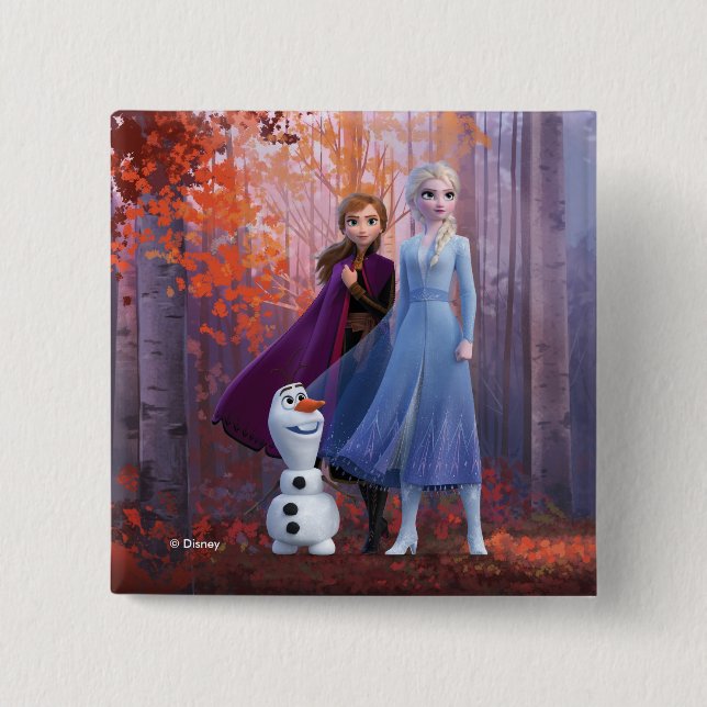 Frozen 2 | Anna, Elsa & Olaf Button (Front)