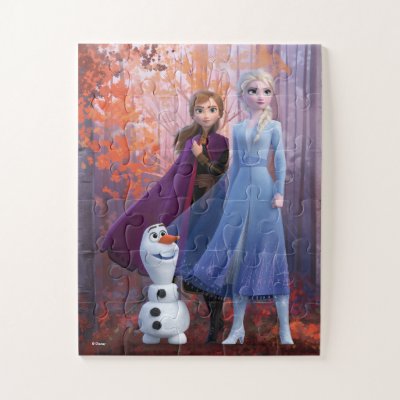 Frozen 'Elsa Anna Olaf' 2x24 Piece Jigsaw Puzzle Brand New Gift 