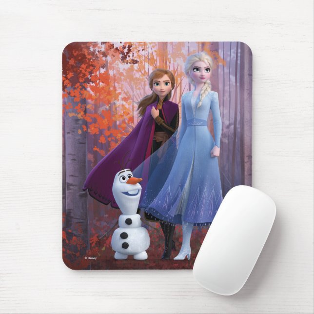 Frozen 2 | Anna, Elsa & Olaf Mouse Pad (With Mouse)
