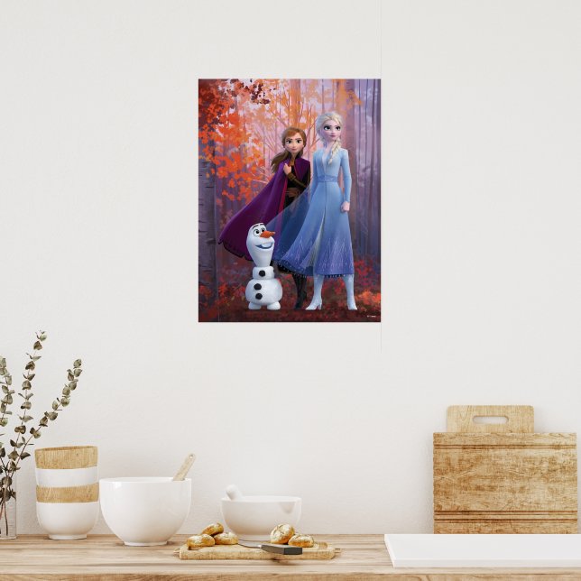 Frozen 2 | Anna, Elsa & Olaf Poster | Zazzle