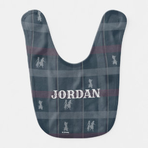 Frozen 2: Anna, Elsa, & Olaf Tartan Pattern Baby Bib