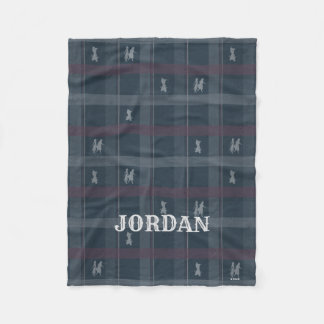 Frozen 2: Anna, Elsa, & Olaf Tartan Pattern Fleece Blanket