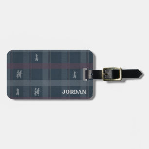 Frozen 2: Anna, Elsa, & Olaf Tartan Pattern Luggage Tag