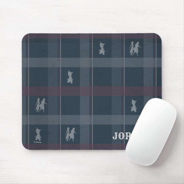 Frozen 2: Anna, Elsa, & Olaf Tartan Pattern Mouse Pad (With Mouse)