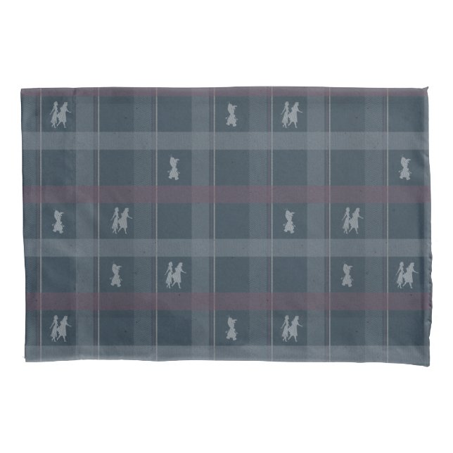 Frozen 2: Anna, Elsa, & Olaf Tartan Pattern Pillow Case (Front)