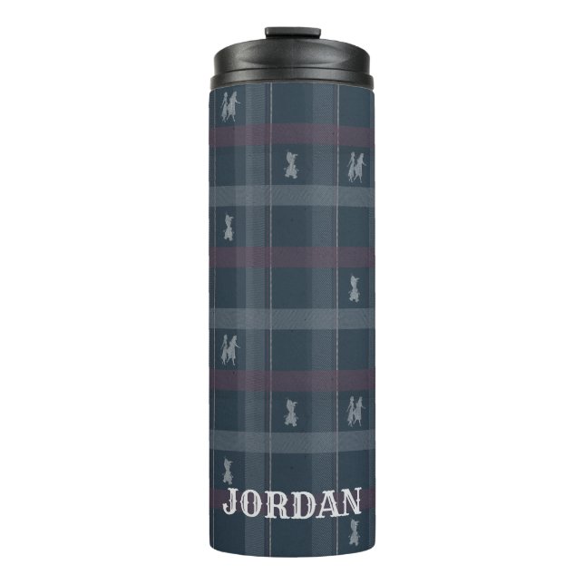 Frozen 2: Anna, Elsa, & Olaf Tartan Pattern Thermal Tumbler (Front)