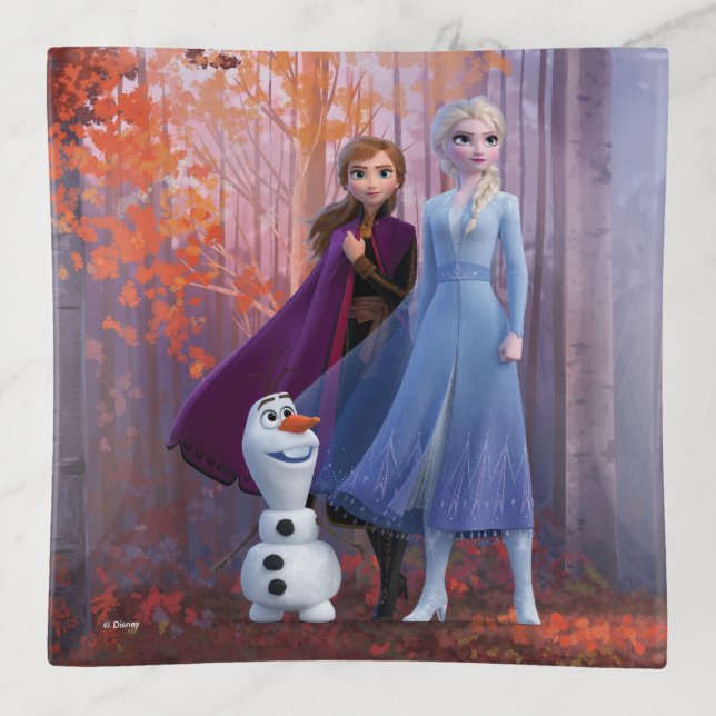 Frozen 2 | Anna, Elsa & Olaf Trinket Tray (Front)
