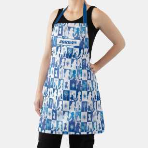Frozen 2: Anna, Elsa, & Olaf Winter Tile Pattern Apron