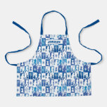 Frozen 2: Anna, Elsa, &amp; Olaf Winter Tile Pattern Apron