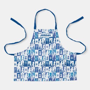Frozen 2: Anna, Elsa, & Olaf Winter Tile Pattern Apron