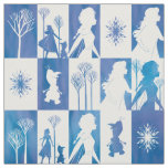 Frozen 2: Anna, Elsa, &amp; Olaf Winter Tile Pattern Fabric