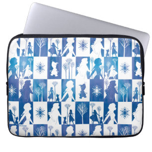 Frozen 2: Anna, Elsa, & Olaf Winter Tile Pattern Laptop Sleeve