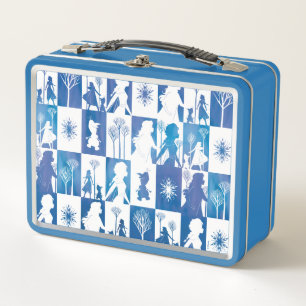 Frozen 2: Anna, Elsa, & Olaf Winter Tile Pattern Metal Lunch Box