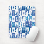 Frozen 2: Anna, Elsa, &amp; Olaf Winter Tile Pattern Mouse Pad