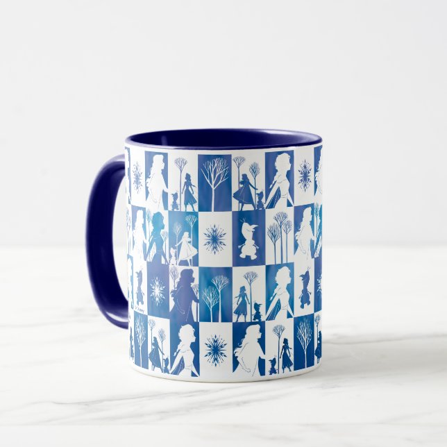 Frozen 2: Anna, Elsa, & Olaf Winter Tile Pattern Mug (Front Left)