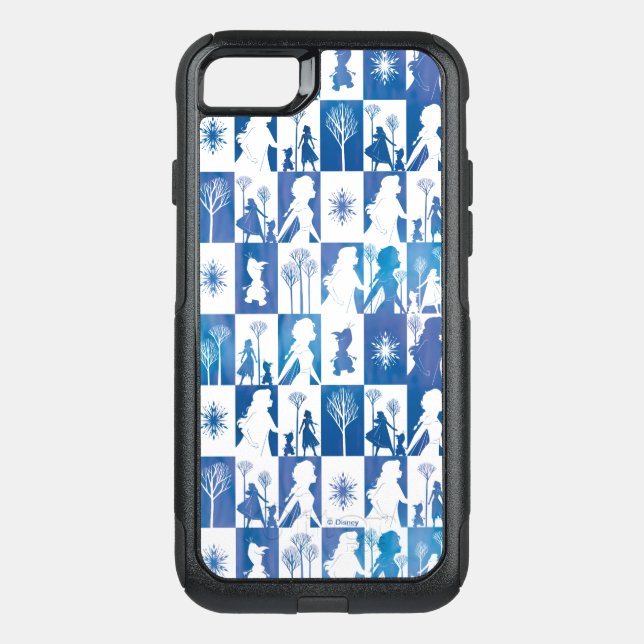 Frozen 2: Anna, Elsa, & Olaf Winter Tile Pattern Otterbox iPhone Case (Back)