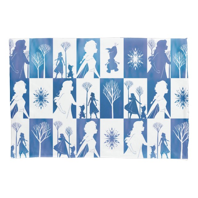 Frozen 2: Anna, Elsa, & Olaf Winter Tile Pattern Pillow Case (Front)
