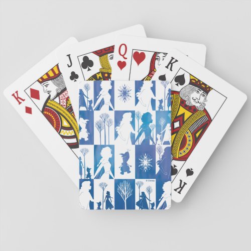 Frozen 2 Anna Elsa  Olaf Winter Tile Pattern Playing Cards