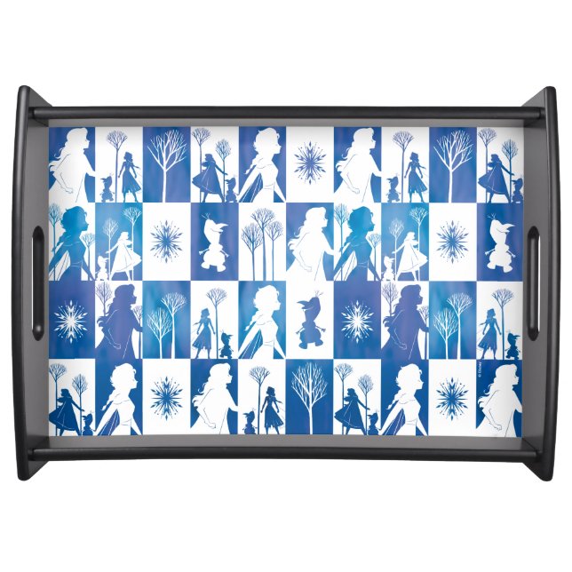 Frozen 2: Anna, Elsa, & Olaf Winter Tile Pattern Serving Tray (Front)