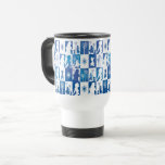 Frozen 2: Anna, Elsa, &amp; Olaf Winter Tile Pattern Travel Mug